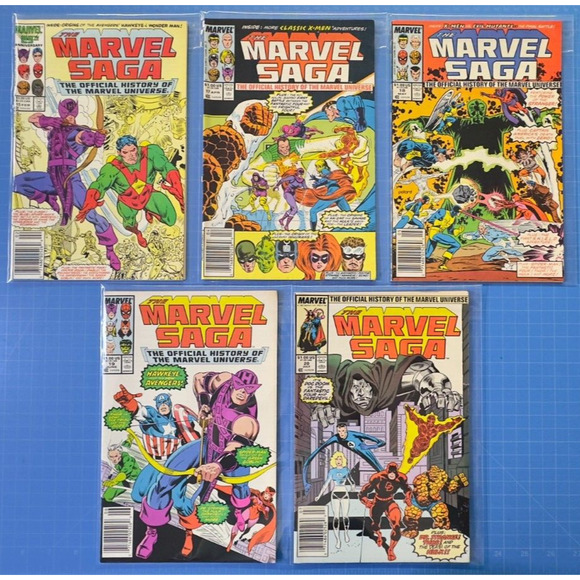 Lot of 11 MARVEL SAGA COMIC BOOK SET - VINTAGE LOT - 1985 series F-VF - Picture 2 of 2